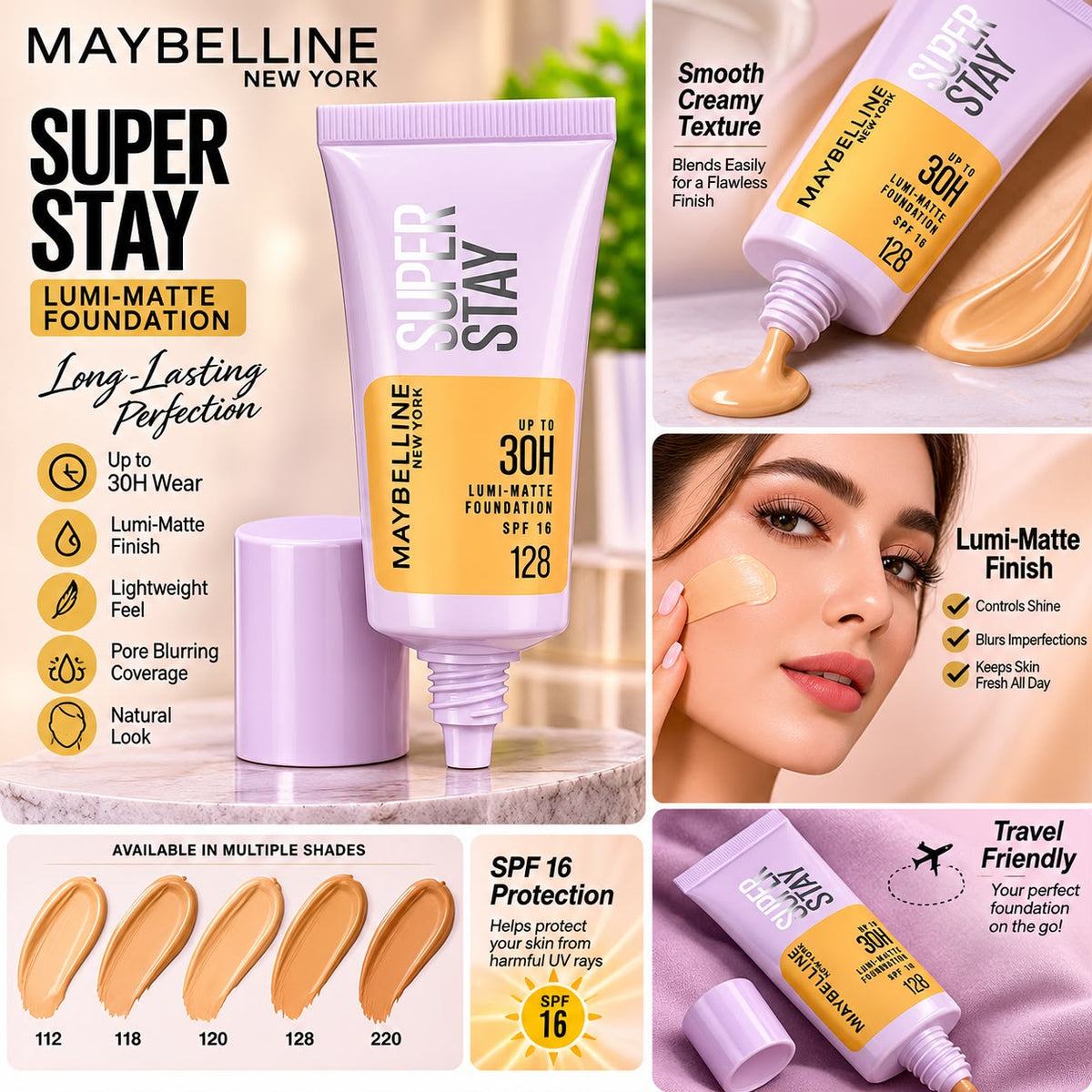 Maybelline Superstay 30H Lumi Matte Liquid Foundation